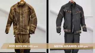 IBENA X55 vs META ARAMID MANIKIN BURN
