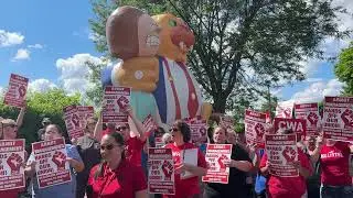 June 2024: Healthcare Workers t Arnot Ogden Medical Center Rally for Patient Care!