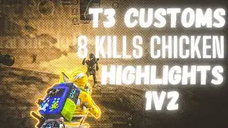 14+2 year old kid first t3 custom chinken dinner with 8 kills intense last zone must watch😇