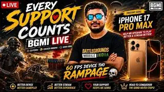 60 FPS Device Tho Rampage | Support need for Mobile | BGMI LIVE | BGMI TELUGU|HINDI 