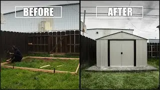 Assembling an Arrow Storage Shed from Lowe's Time Lapse