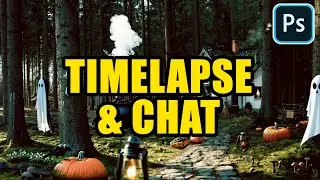 🎃 halloween A.I photoshop timelapse + what I'm up to this sp00ky season! 👻