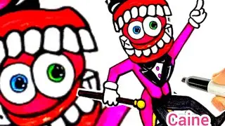 Drawing Caine from Digital Circus| Caine The fascinating character from Digital Circus