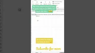Export table from pdf to excel easy tricks.# shorts 