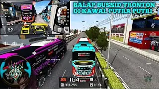 BALAP BUSSID TRONTON !!! Ketika kang konvoi , di apit 2 senior balap