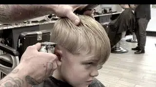 TUTORIAL FOR DIFFICULT HAIR TO SKIN FADE ON CUTE BOY USING WAHL 1919’S . CLIPPER AND SCISSORS