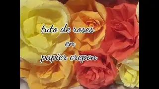 tuto facile rose realiste (en papier crepon)