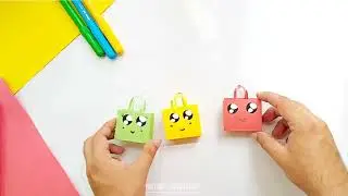 How to make paper bag, origami paper bag, homemade paper bag, cute paper bag, #craft #howtomake