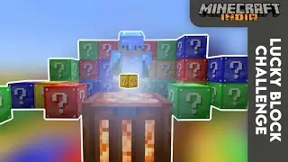 Minecraft Lucky Block Survival Challenge Team Play in Hindi || Minecraft India