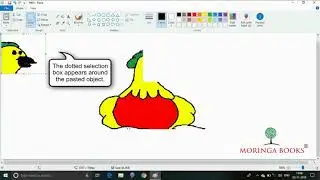 MS Paint - How to Move a part of an object in MS Paint in Windows 10