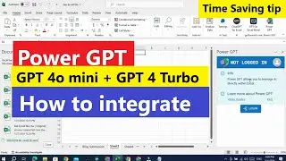 Chatgpt add in for excel | How to Add / Integrate Power GPT into microsoft Excel