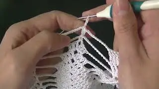 Скатерть  простая для начинающих. Часть 4.