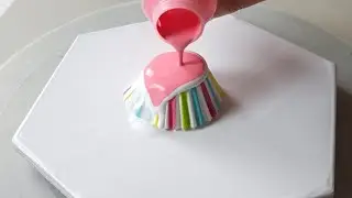(919) So Beautiful Flower | with Mini Muffin Cup | Fluid Acrylic | Designer Gemma77