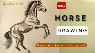 SIMPLE Horse Drawing | EASY Shading Technique