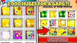 I Sent 2,000 Huges to Open Gargantuan Christmas Presents in Pet Simulator 99!