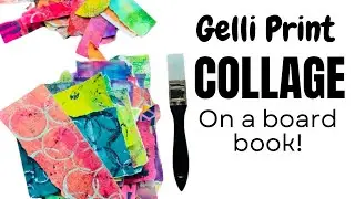 💥Gelli Prints on a Board Book💥 #collage