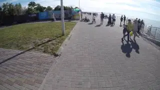 Авария на променаде в Зеленоградске Cranz crash