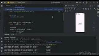 My first Flutter project(Hello World)