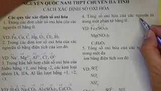 Cách tính số oxi hóa