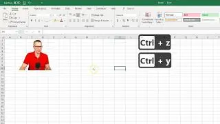 Excel undo and redo shortcuts Ctrl+Z and Ctrl+Y explained.