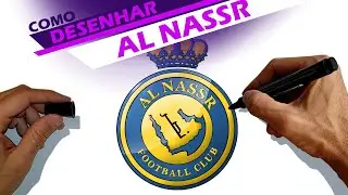 Al-Nassr, escudo do time - Como desenhar / How to draw
