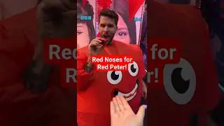 Fist bumping special guests for a Red Nose! 