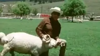 Cantinflas en su hacienda La Purísima, Ixtlahuaca México - El rancho de Mario Moreno (1977)