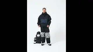 Snowverb Unisex Prime Bomber Snow Jacket & Swaggy Knee Reflective Graphic Panel Cargo Snow Pants