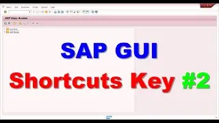 SAP GUI  Shortcuts  Key part 02