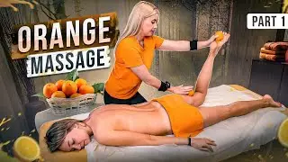JUICY ASMR HOT ORANGE MASSAGE FOR BEAUTIFUL LEGS