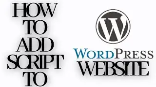 WORDPRESS WEBSITES: HOW TO ADD SCRIPT TO WORDPRESS WEBSITES