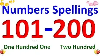 101 to 200 English numbers with spelling | English Numbers 101 – 200 in words | Number names 101-200