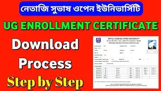 NSOU UG Enrollment Certificate Download Process Step by Step 2024-25 | NSOU Enrollment Certificate