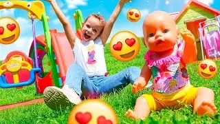 Construyendo un columpio para la bebé Baby Born Lina. Vídeos para bebés