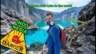 Largest ACID Lake in the World!! We Found BLUE LAVA! Found a SKELETON??!