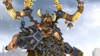 OGRE KINGDOMS vs GREENSKINS - TotalWar Warhammer 3 cinematic battle