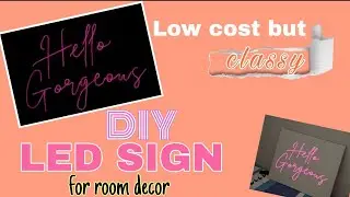 DIY LED light sign for room decor | Cheap but classy | Easy steps |#diy #ledlights