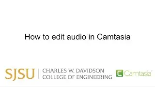 How to edit audio in Camtasia