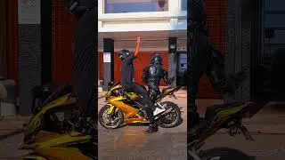 Prank motorcycle don’t touch my car  