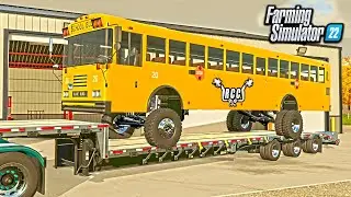 RUSTED-OUT SCHOOL BUS GETS MASSIVE LIFT KIT!! (8-INCH LIFT, WHEELS & NEW PAINT) | ROLLIN COAL CUSTOM