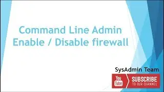 How to Enable Disable Firewall in command prompt?