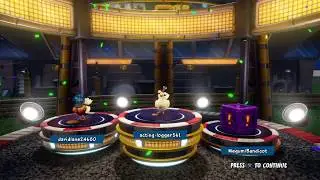King Chicken and King Space Chicken Winning Podium. (Crash Nitro Fueled)