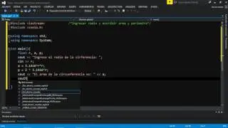 Área y perímetro de una Circunferentia || C++ || Visual Studio