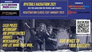 Ideate RPA Use-Cases for Hackathon | RPATools Hackathon 2021| UiPath Student Community