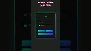 Rounded Gradient Login Form using HTML and CSS | Animated Login Form 