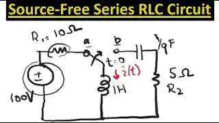 RLC Circuit Problem step by step solution | Second Order Circuits # 4