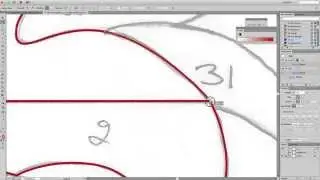 adobe illustrator 2014 - the pen tool - drawing on top of scaned sketch