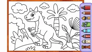 Dinosaurus mari kita warnai,   Come on !