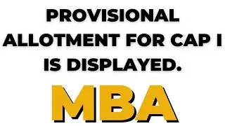 MBA Cap round 1 2024 allotment declare.#mba #capround