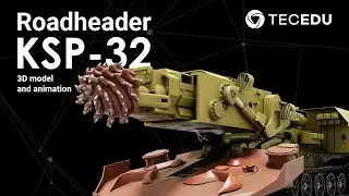 Roadheader KSP 32 (3D model and animation)